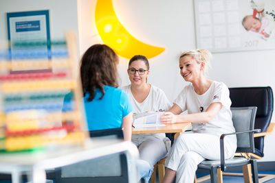 Eine Patientin wird beraten